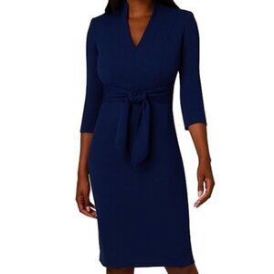 Adrianna Papell 3/4 Sleeve Navy Dress